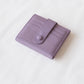 First Layer Genuine Leather Ultra-Thin Small Wallet In Purple