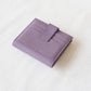 First Layer Genuine Leather Ultra-Thin Small Wallet In Purple