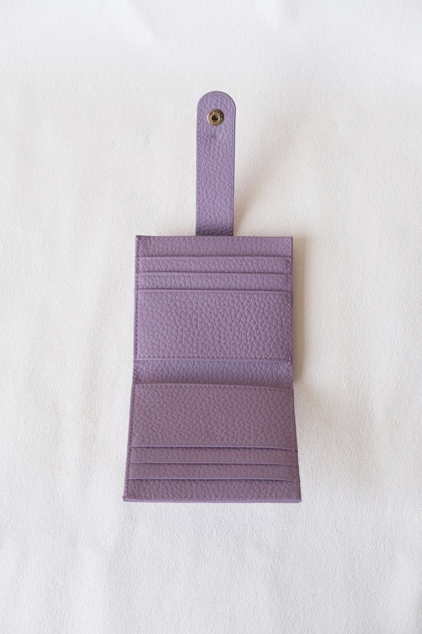 First Layer Genuine Leather Ultra-Thin Small Wallet In Purple