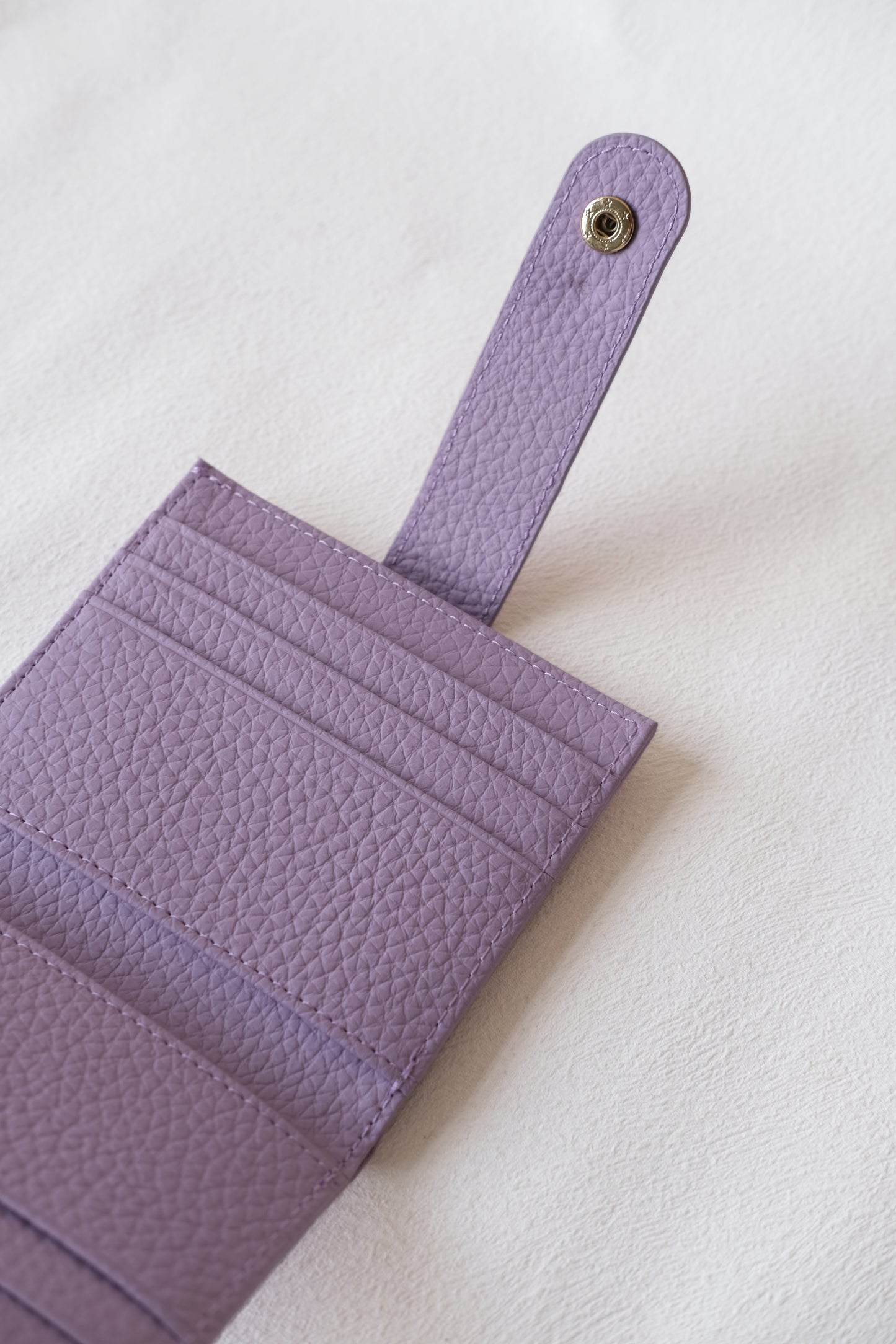 First Layer Genuine Leather Ultra-Thin Small Wallet In Purple