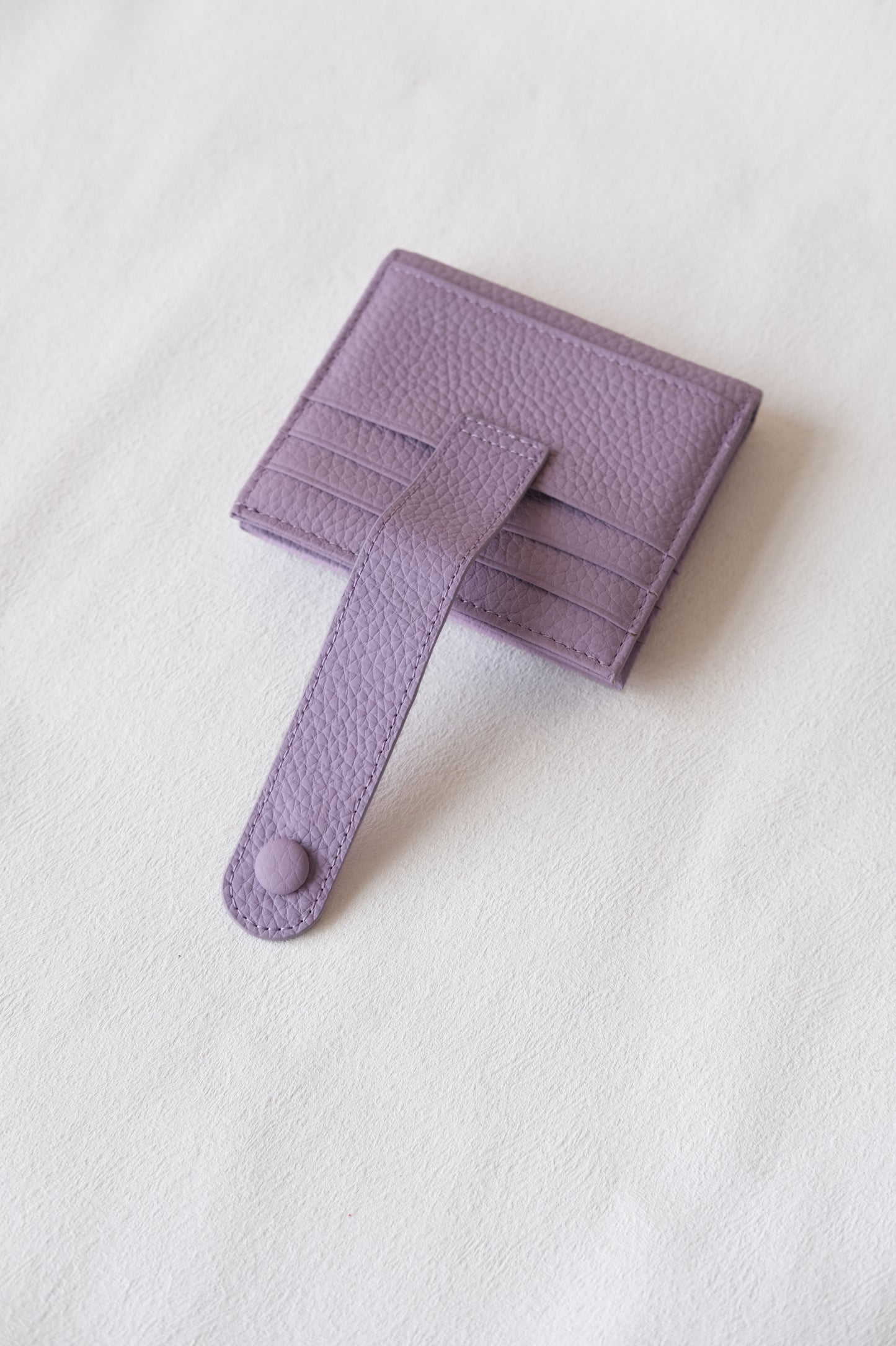 First Layer Genuine Leather Ultra-Thin Small Wallet In Purple