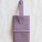 First Layer Genuine Leather Ultra-Thin Small Wallet In Purple