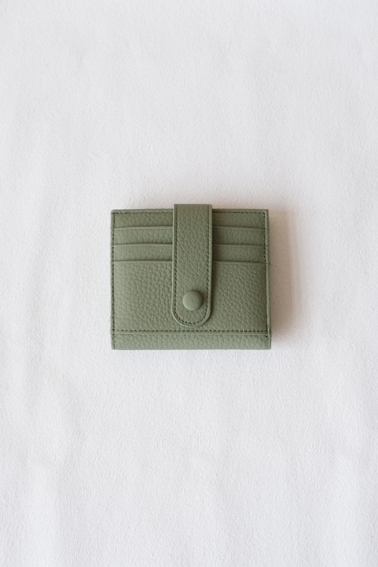 First Layer Genuine Leather Ultra-Thin Small Wallet In Green