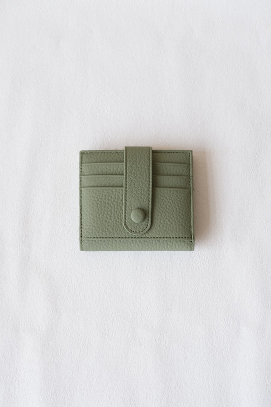 First Layer Genuine Leather Ultra-Thin Small Wallet In Green