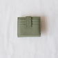First Layer Genuine Leather Ultra-Thin Small Wallet In Green