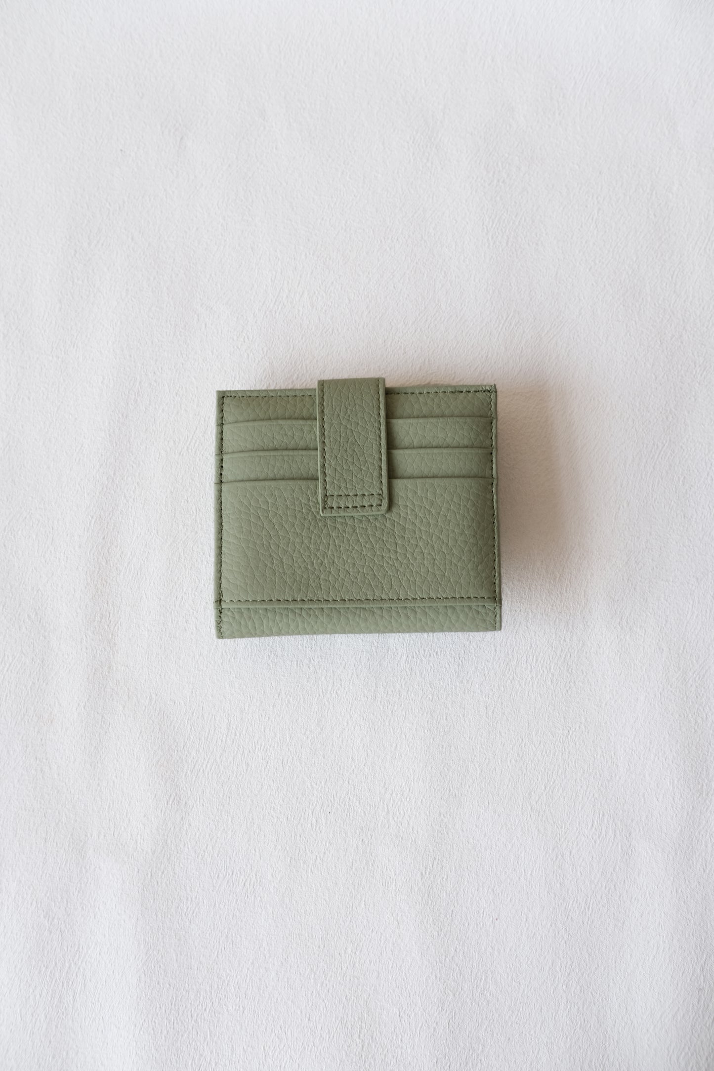 First Layer Genuine Leather Ultra-Thin Small Wallet In Green