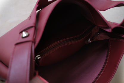 The Elara Tote - Wine Red