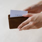 Handmade First Layer Cowhide Card Holder In Brown