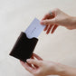Handmade Cowhide Card Clip In Coffee
