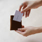 Handmade Cowhide Card Clip In Brown