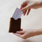 Handmade Cowhide Card Clip In Brown