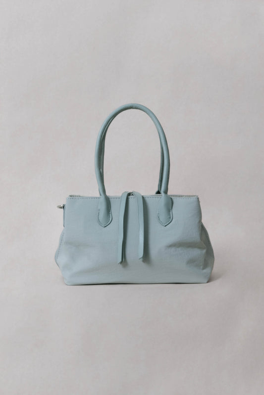 Mini Classic Flow Vegan Leather Tote - Mint Green