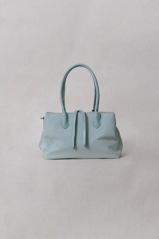 Mini Classic Flow Vegan Leather Tote - Mint Green