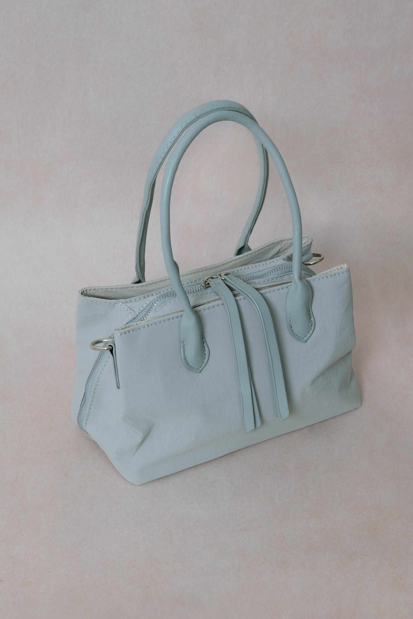 Mini Classic Flow Vegan Leather Tote - Mint Green
