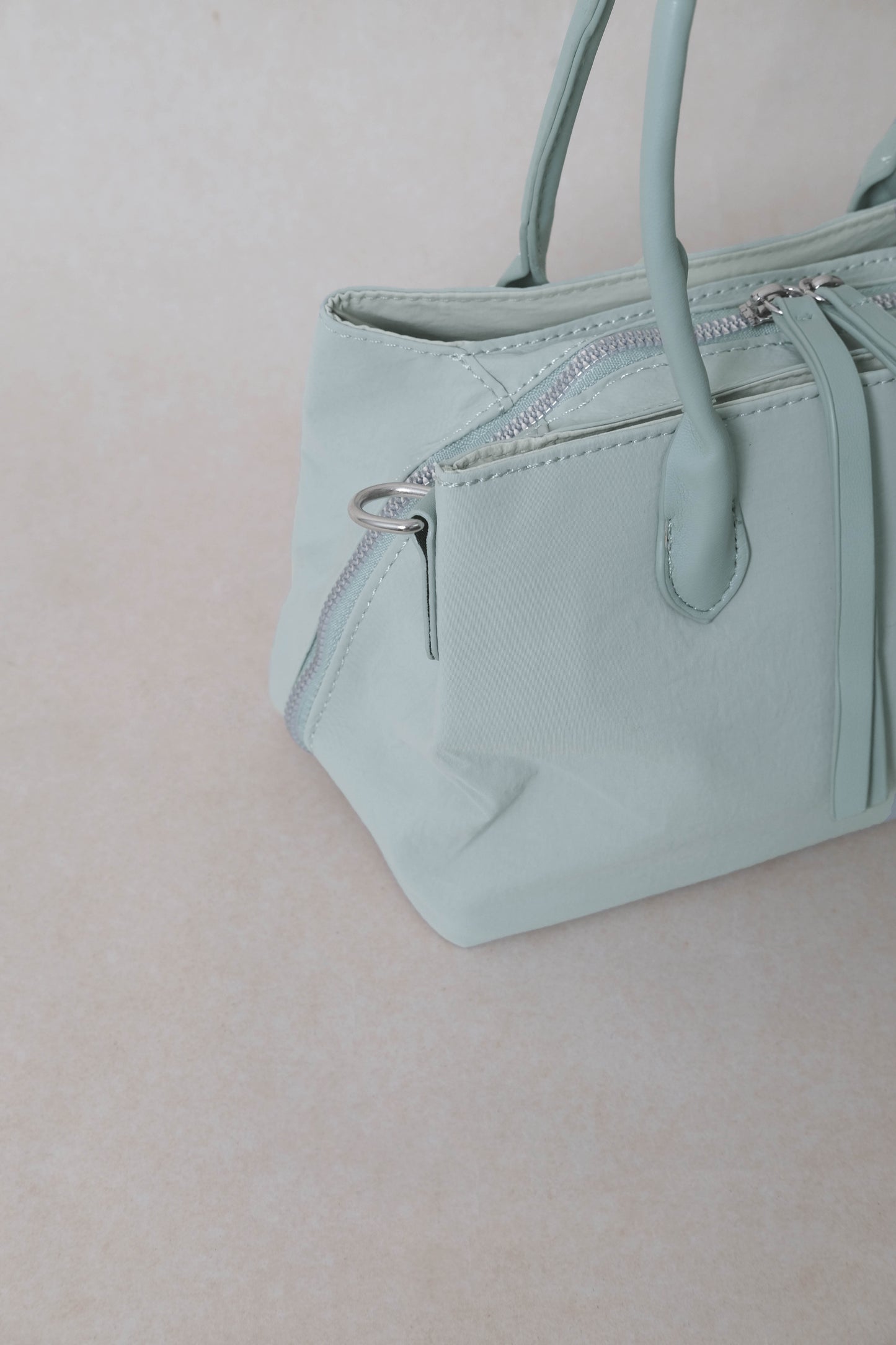 Mini Classic Flow Vegan Leather Tote - Mint Green