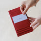 First Layer Genuine Leather Ultra-Thin Small Wallet In Red