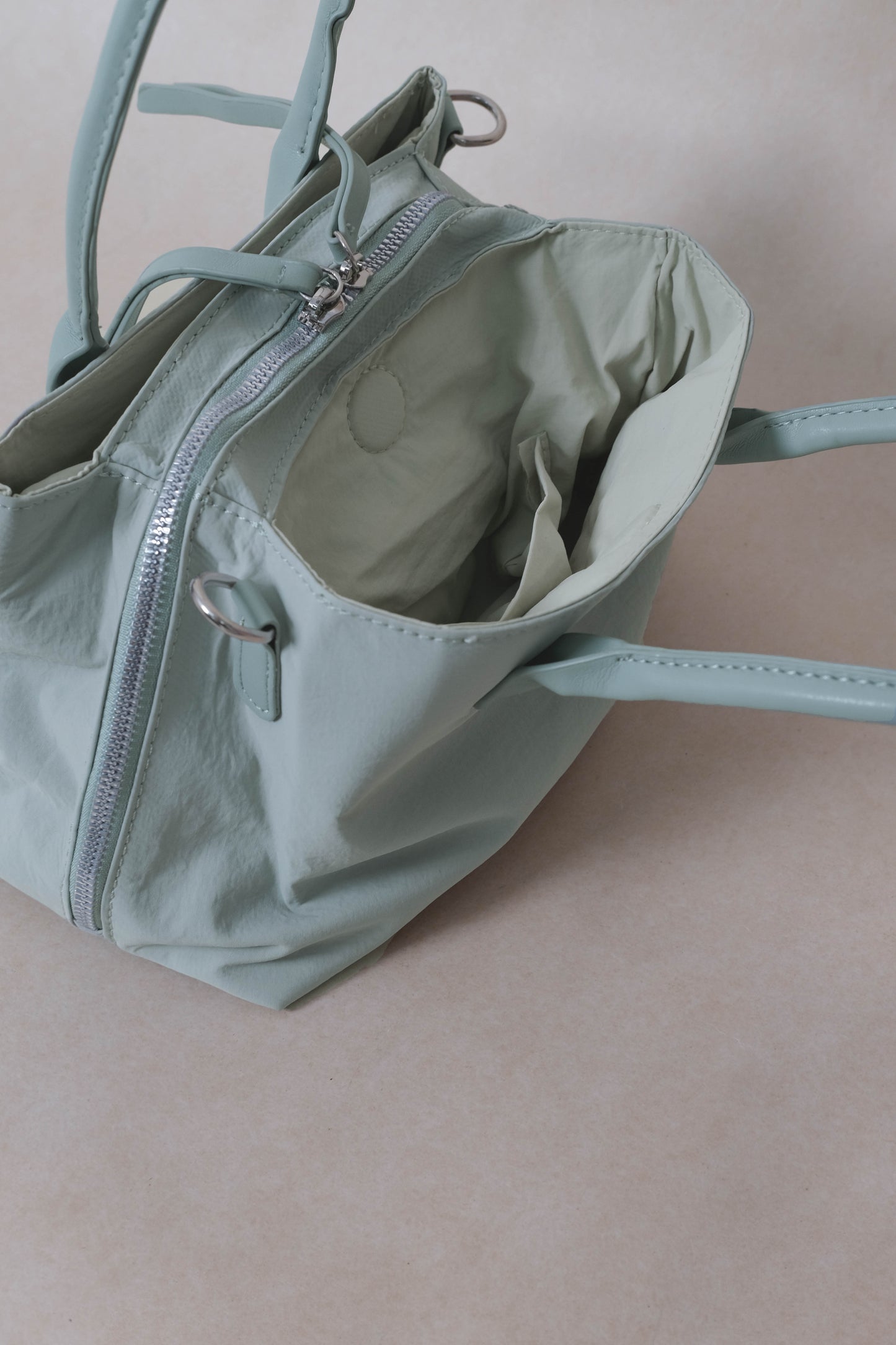 Mini Classic Flow Vegan Leather Tote - Mint Green