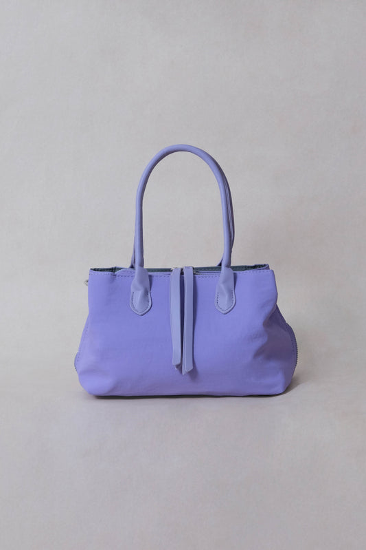 Mini Classic Flow Vegan Leather Tote -Purple Grey
