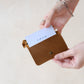 French Handmade Minimalist Wallet In Brown