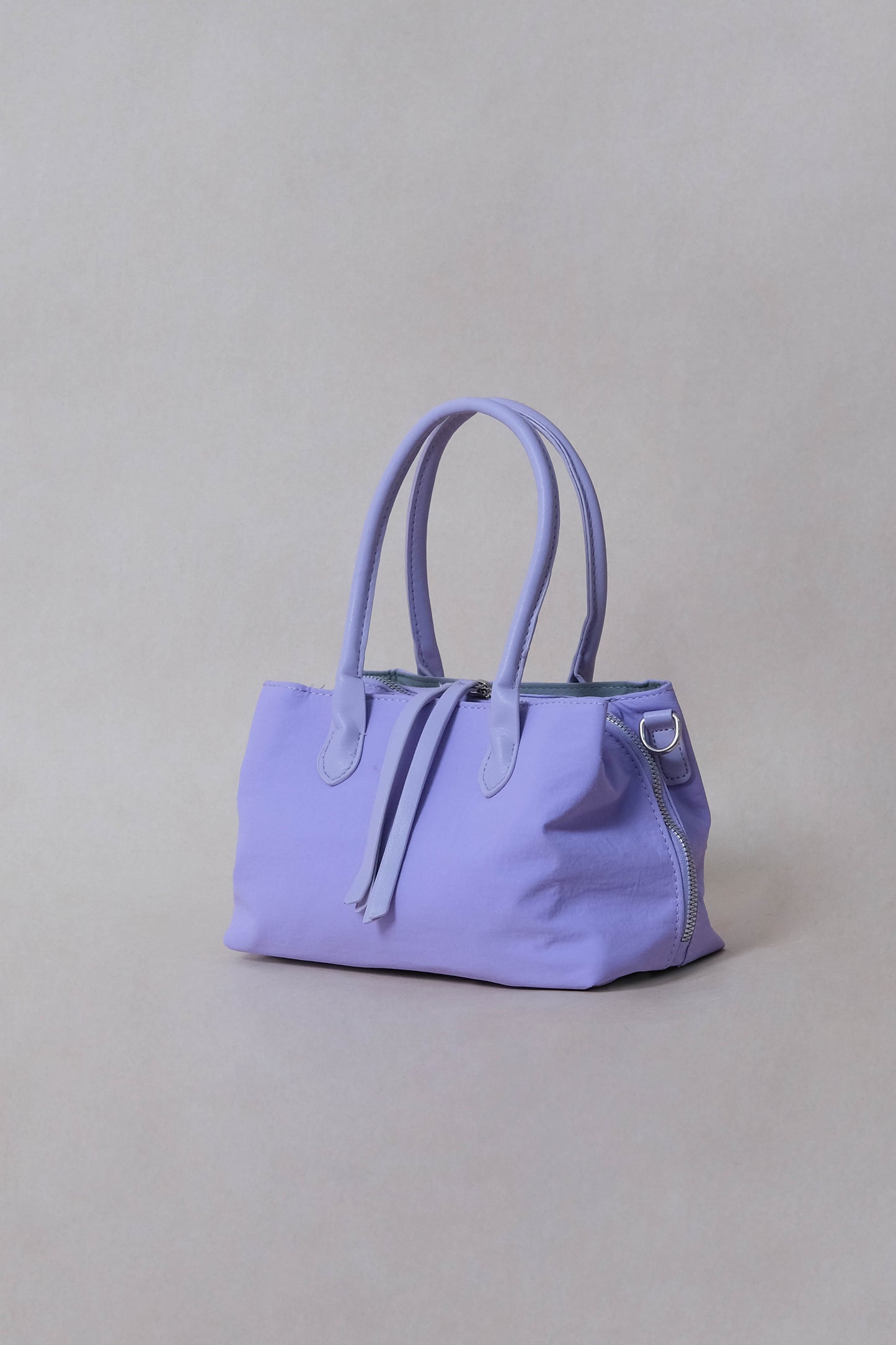 Mini Classic Flow Vegan Leather Tote -Purple Grey