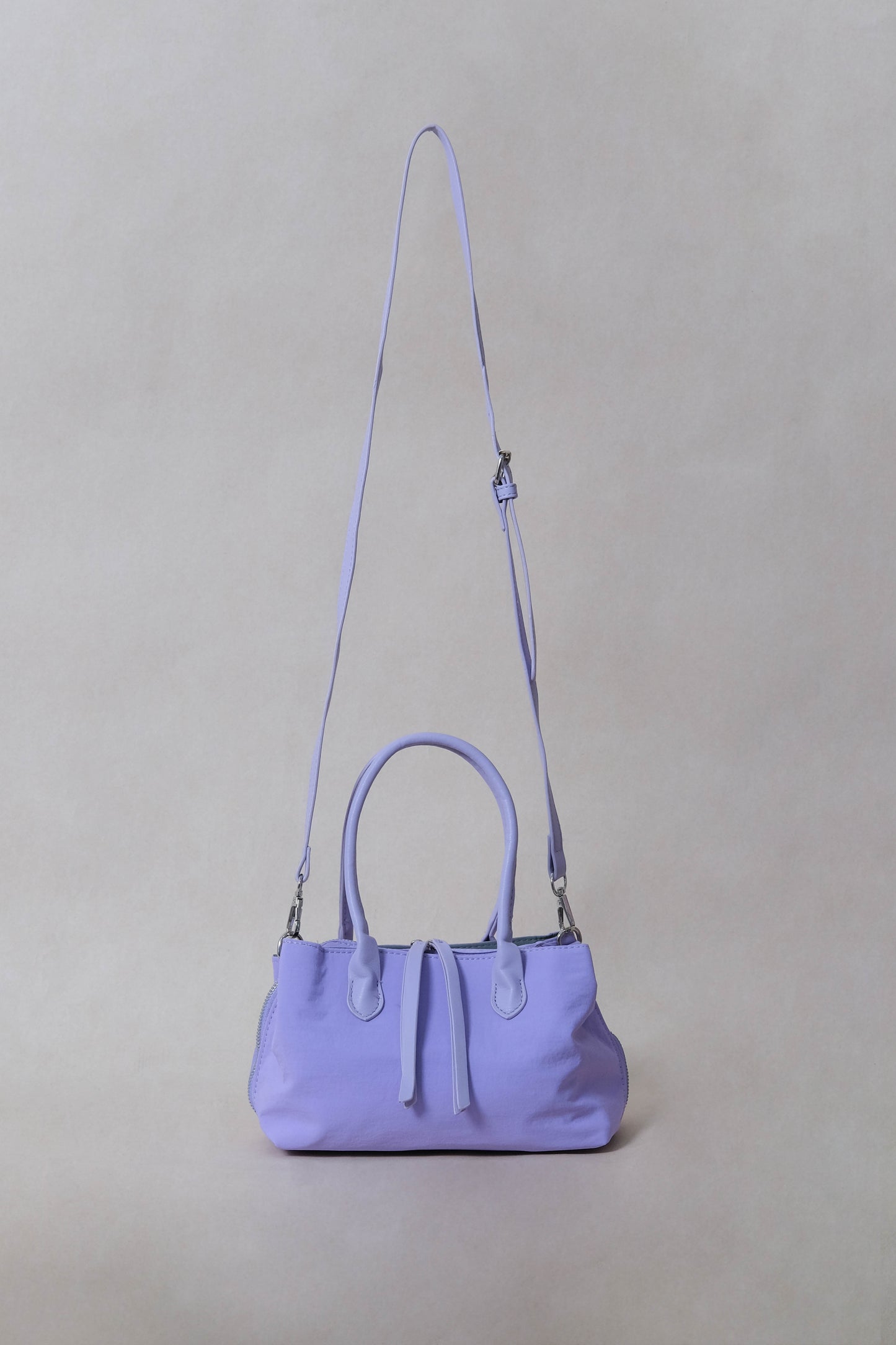 Mini Classic Flow Vegan Leather Tote -Purple Grey