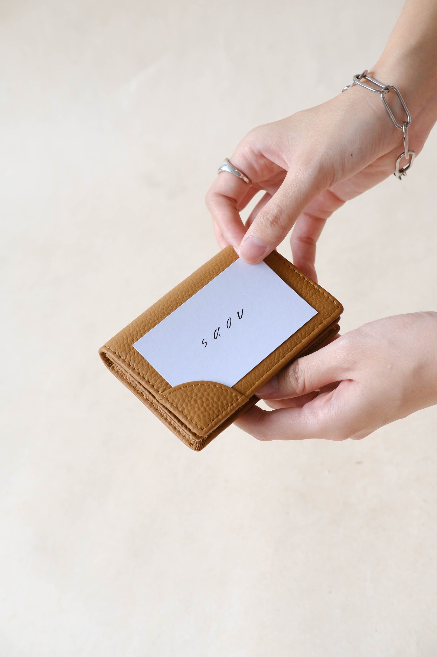 Genuine Leather Multifunctional Card Holder In Coffee