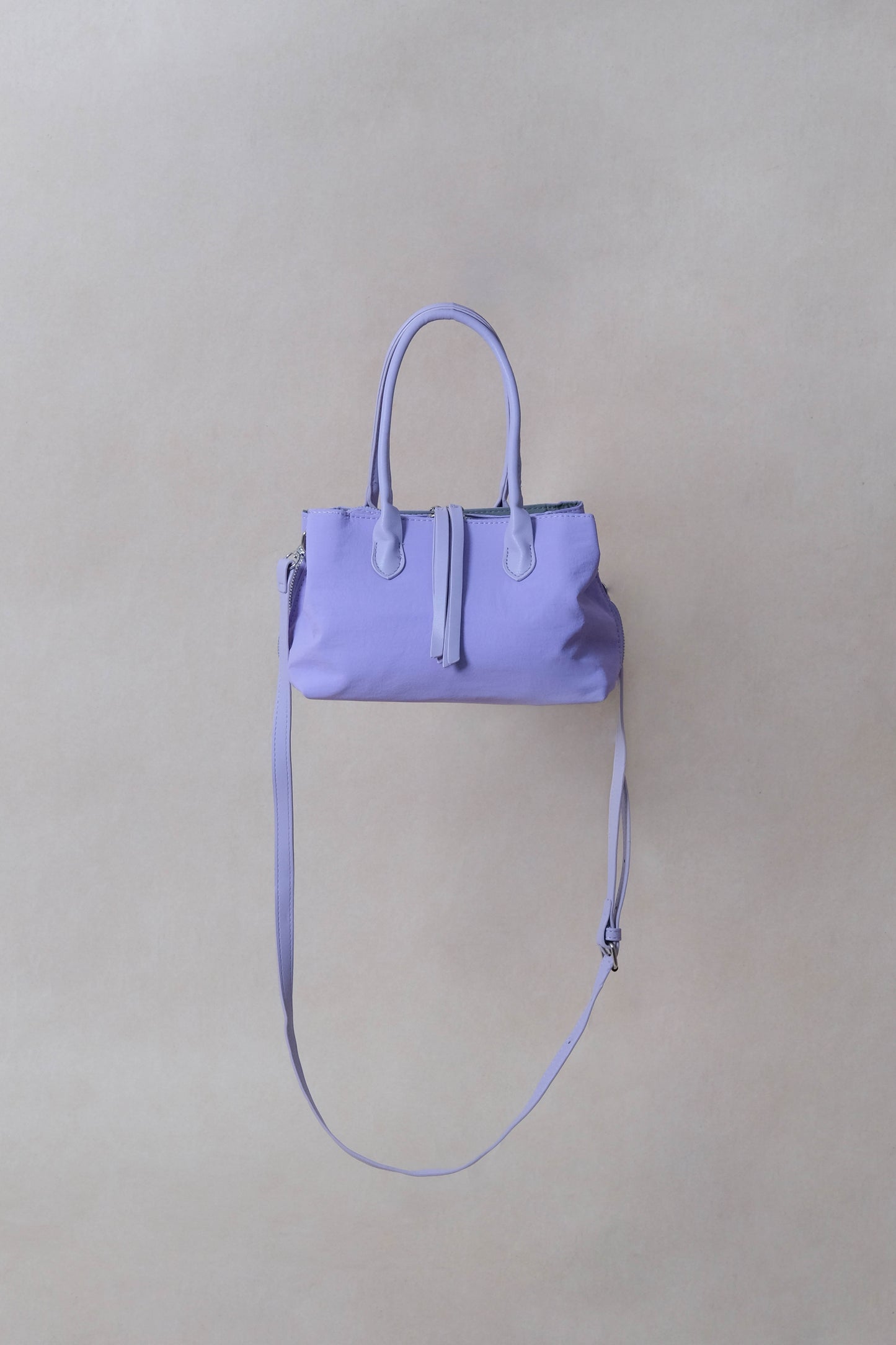Mini Classic Flow Vegan Leather Tote -Purple Grey