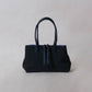 Mini Classic Flow Vegan Leather Tote - Black Purple