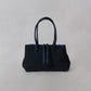 Mini Classic Flow Vegan Leather Tote - Black Purple