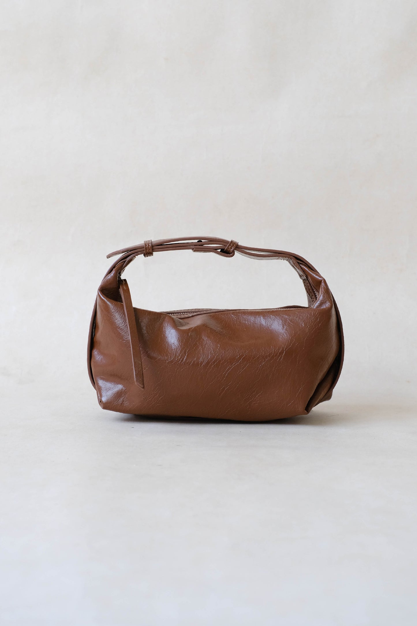 French Retro Lunch Box Bag In Brown