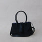 Mini Classic Flow Vegan Leather Tote - Black Purple