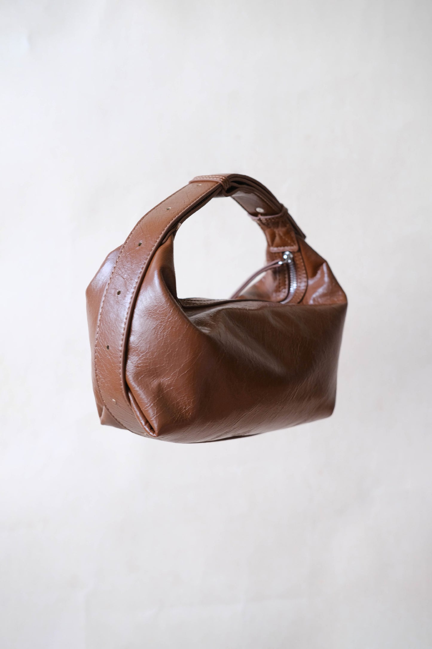 French Retro Lunch Box Bag In Brown