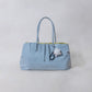 Classic Flow Vegan Leather Tote - Grey Yellow