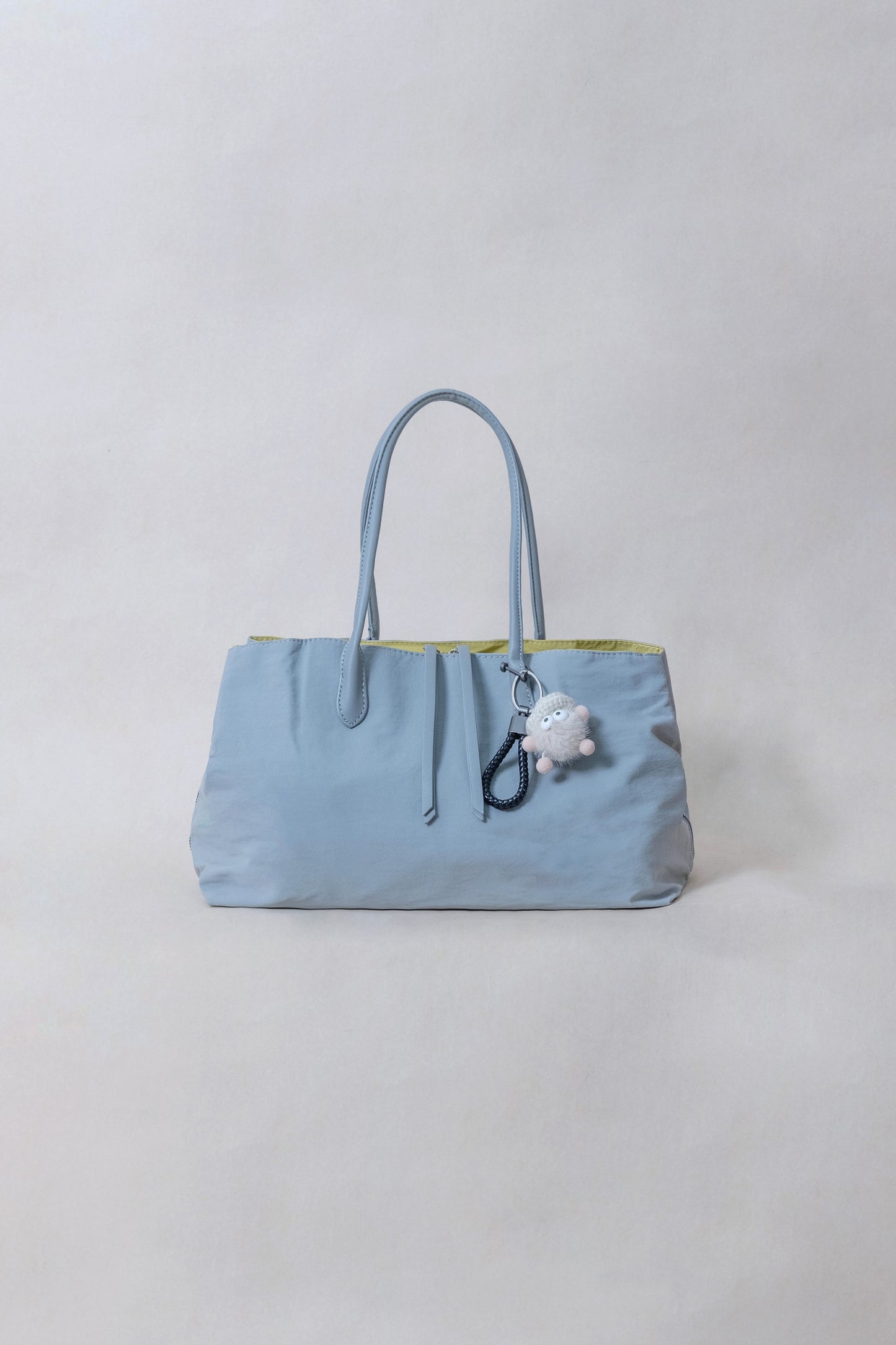 Classic Flow Vegan Leather Tote - Grey Yellow