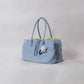 Classic Flow Vegan Leather Tote - Grey Yellow