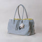 Classic Flow Vegan Leather Tote - Grey Yellow