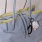 Classic Flow Vegan Leather Tote - Grey Yellow (With Charm)