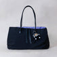Classic Flow Vegan Leather Tote - Black Purple