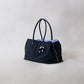 Classic Flow Vegan Leather Tote - Black Purple