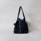 Classic Flow Vegan Leather Tote - Black Purple