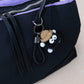 Classic Flow Vegan Leather Tote - Black Purple （With Charm）