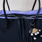 Classic Flow Vegan Leather Tote - Black Purple