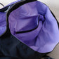 Classic Flow Vegan Leather Tote - Black Purple （With Charm）
