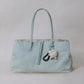 Classic Flow Vegan Leather Tote - Mint Green (With Charm)