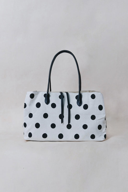 Classic Flow Canvas Tote - Polkadots