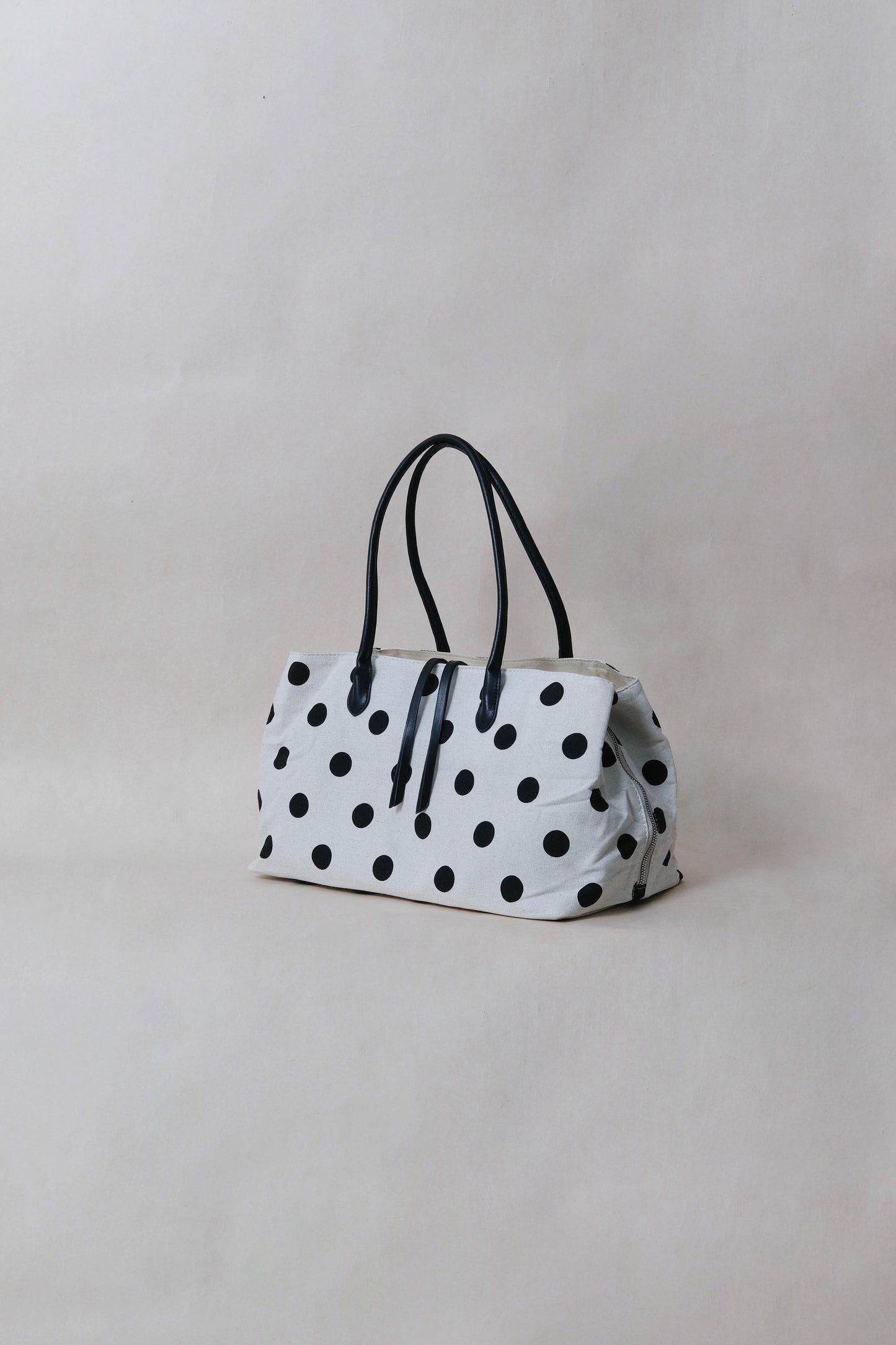 Classic Flow Canvas Tote - Polkadots