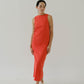 French Cotton Linen Tank Dress In Orange