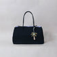 Classic Flow Nylon Tote - Black Purple