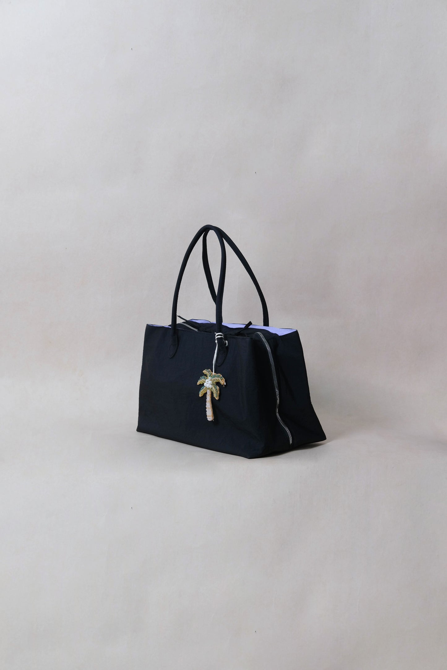Classic Flow Nylon Tote - Black Purple