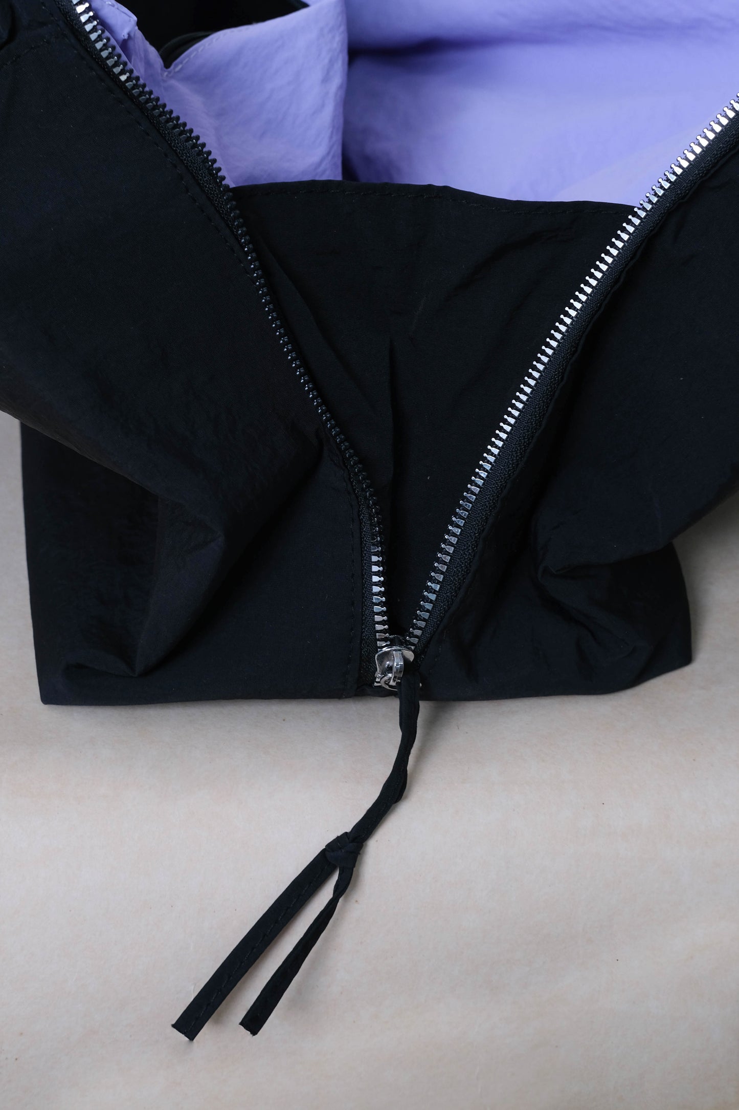 Classic Flow Nylon Tote - Black Purple